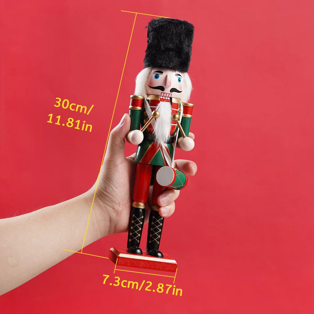 30 cm Holz Nussknacker Marionette Soldat Dekoration