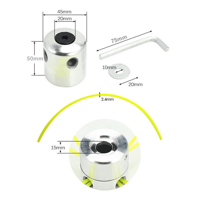 Robuster Aluminium Trimmerkopf mit 4 Linien – Effizient - langlebig im Schnitt