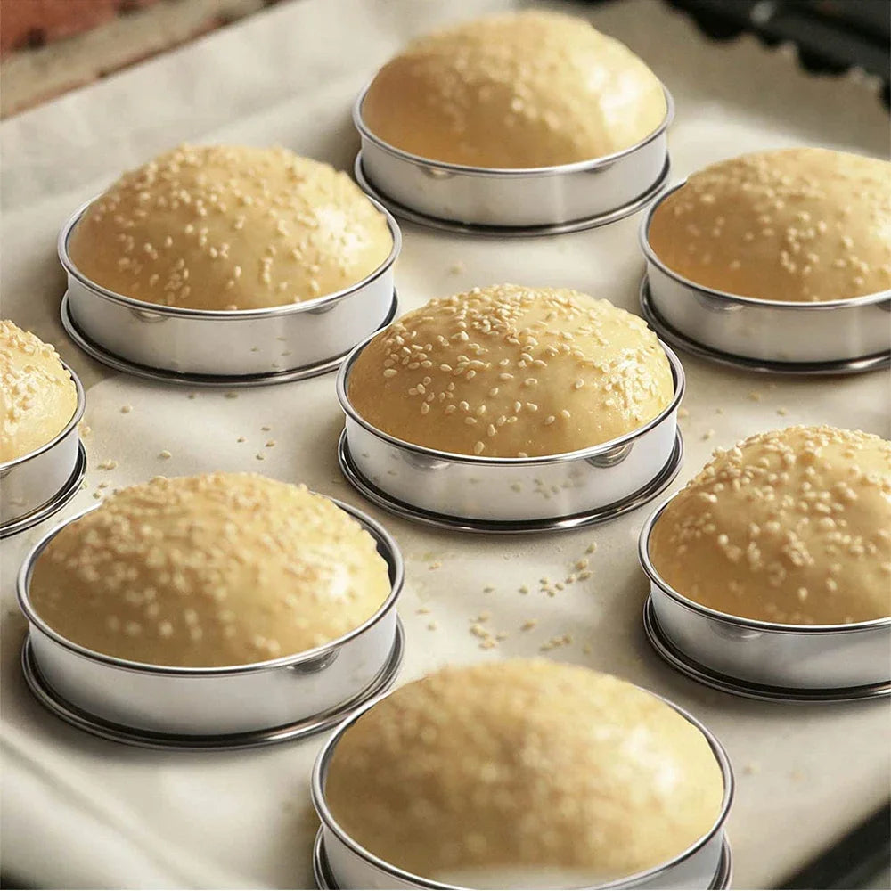 2er Set Edelstahl Backring 8 und 10 cm für Kuchen und Gebäck