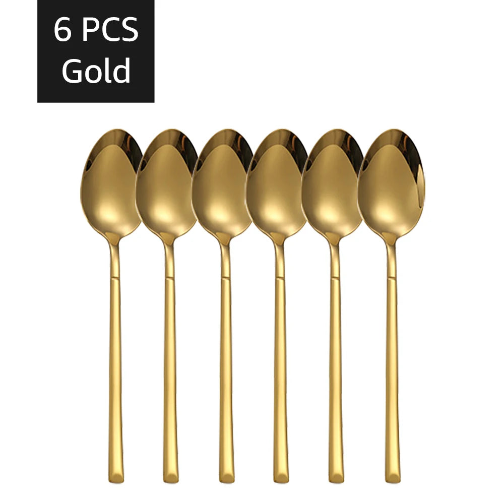 30-teiliges Gold Besteckset aus Edelstahl für 6 Personen – elegant - spülmaschinenfest