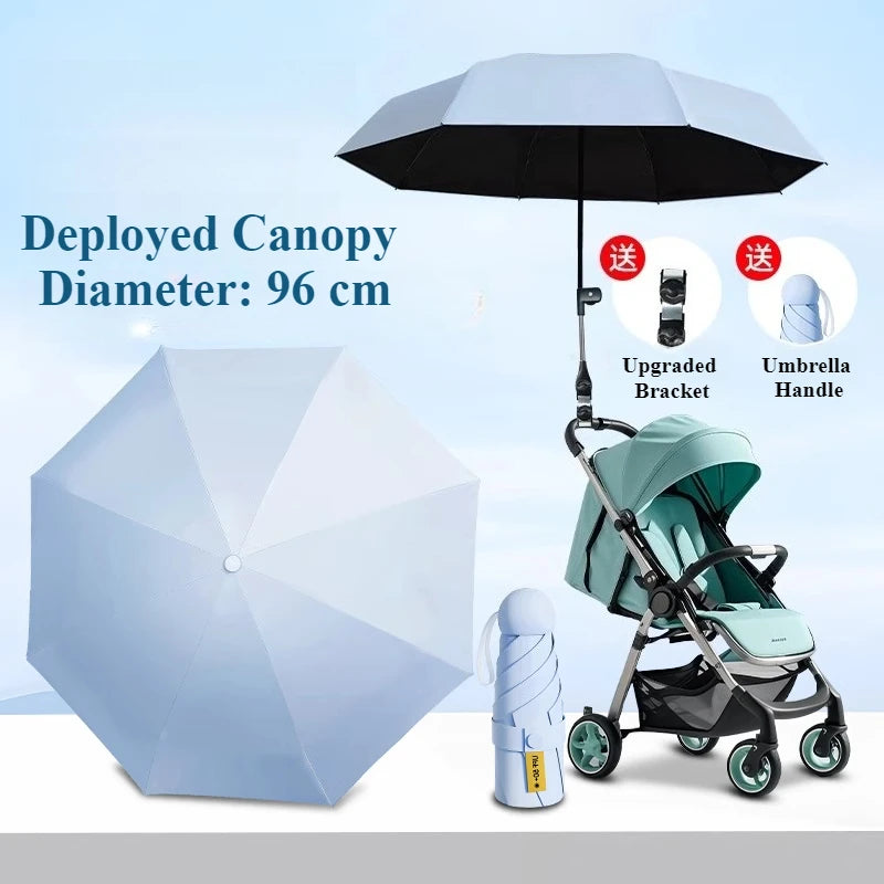 Verstellbarer Regenschirmhalter Kinderwagen UV-Sonnenschutz Regenfest