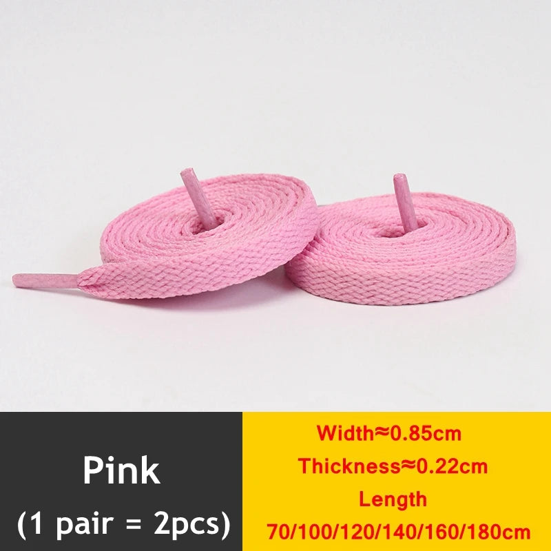 1 Paar flache verdickte Schnürsenkel für High-Top-Sneaker in 25 Farben