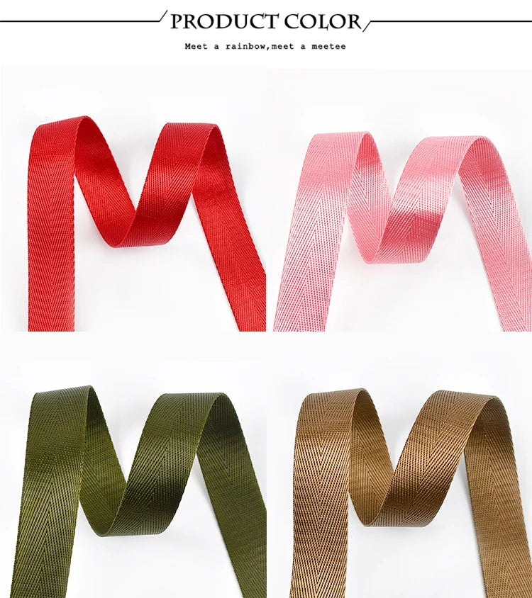 10 m Nylon-Gurtband 25 mm breit, vielseitiges Rucksack- und Taschenband - Yabubest - Home & More