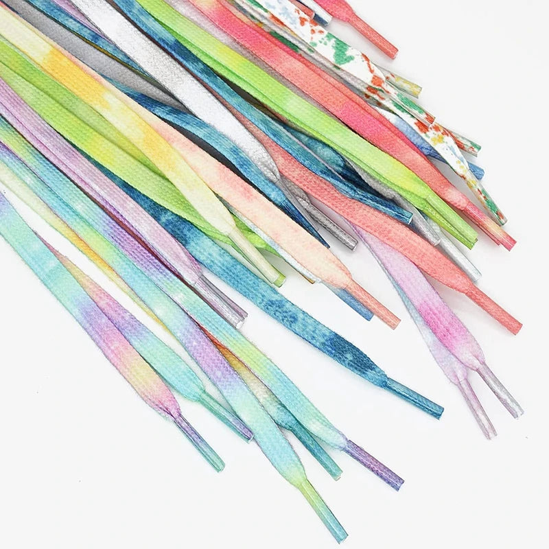 Tie Dye Schnürsenkel Flach Farbverlauf für Sportschuhe 120 140 160cm