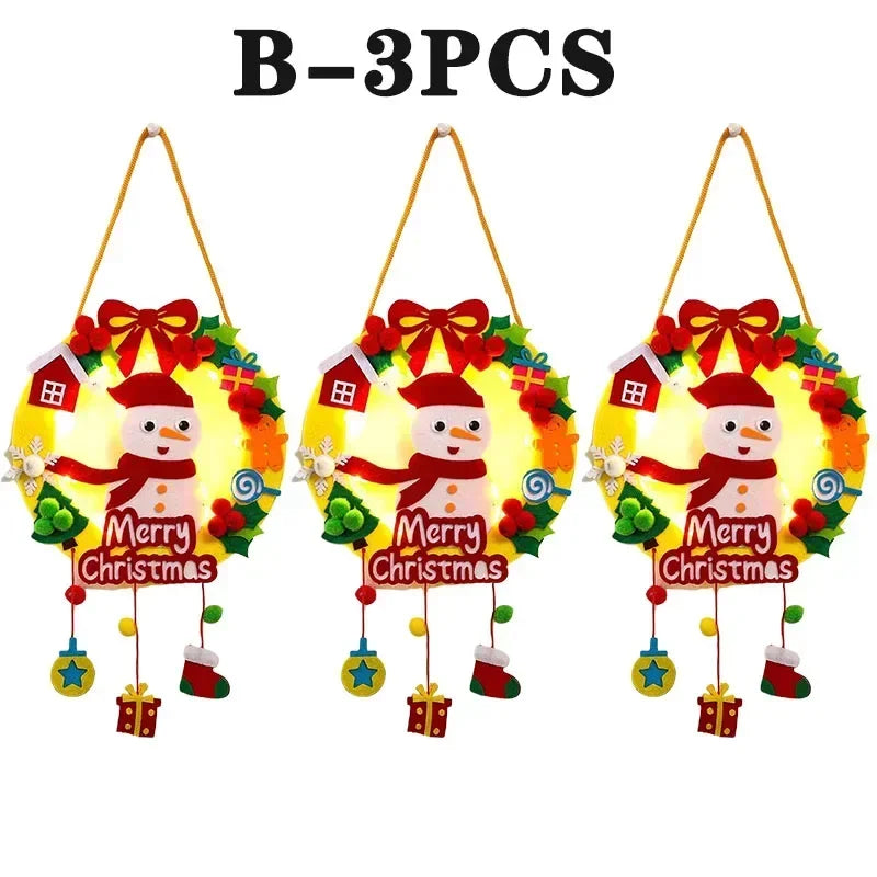 Weihnachtliches Filz Bastelset fuer kreative Dekoprojekte