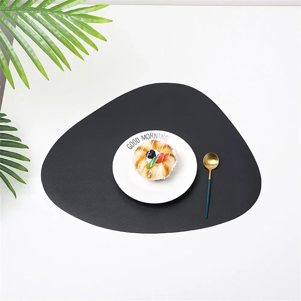 Dreieck Leder Tischset Anti-Rutsch Modern Nordic Design Küche Esstisch