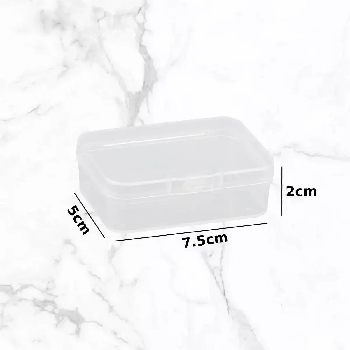 6er Set transparente Mini-Organizer mit Klappdeckel für kleine Gegenstände