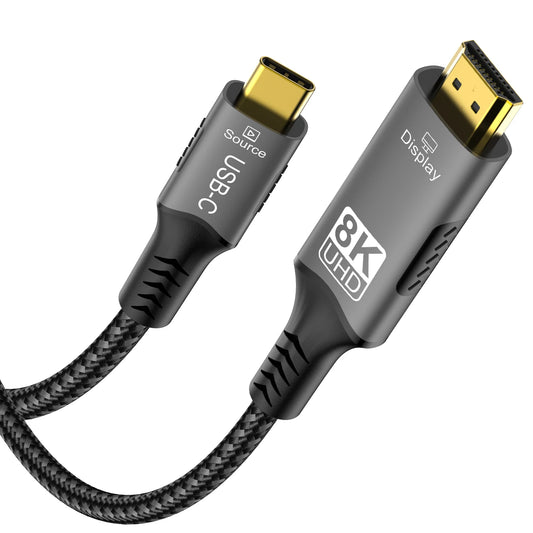 8K USB C auf HDMI 2.1 Kabeladapter 8K60Hz Typ C auf HDMI für Laptop Beamer