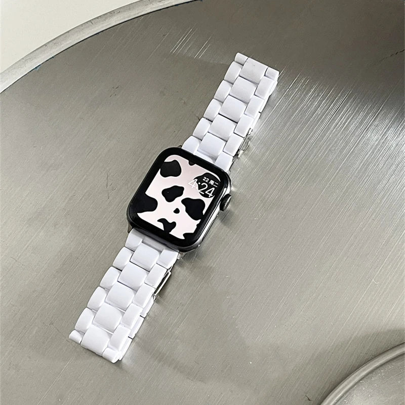 Transparentes Acryl-Uhrenarmband mit Faltschließe für Smartwatches
