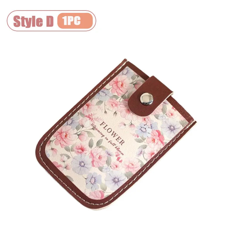 Kartenetui mit Vintage-Blumenmuster und mehreren Fächern für Damen