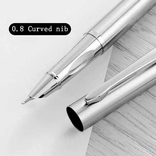 Luxus Metall Füllfederhalter gebogene Spitze 0.38-1.3mm Kalligrafie Büro Schule