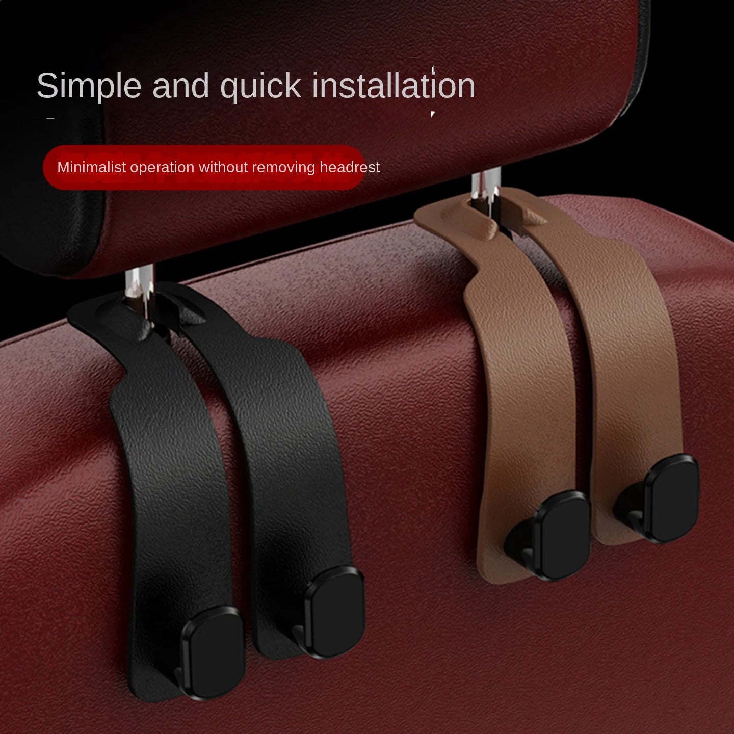 Praktischer Aufbewahrungshaken für Autositz mit Doppelhaken