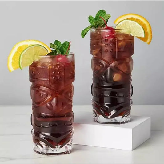 Kristallglas Bar Tiki Cocktail Tasse mit einzigartigem Design