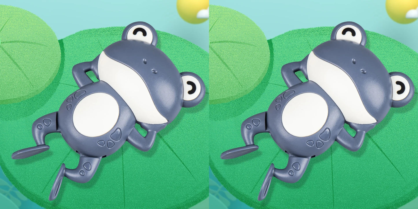 Frosch Badespielzeug für Baby - Kleinkind | Uhrwerk zum Schwimmen Baden