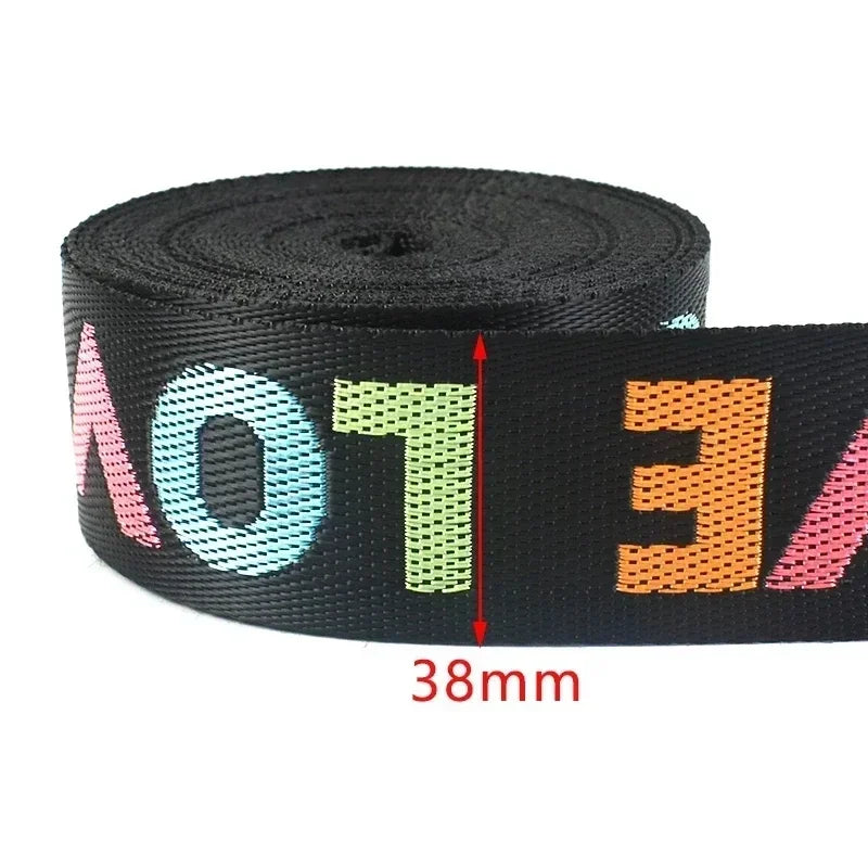 Nylon Jacquard Gurtband mit LIEBE Muster für DIY Nähprojekte