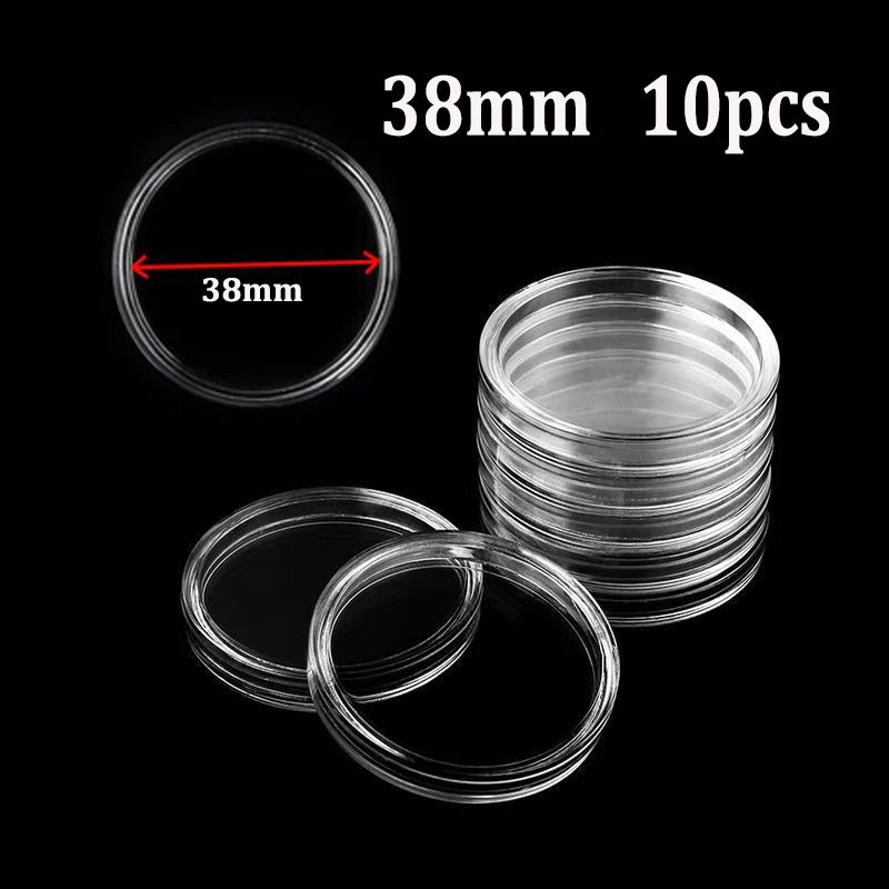 Durchsichtige Kunststoff-Münzkapseln in 21-45mm für sicheren Münzschutz