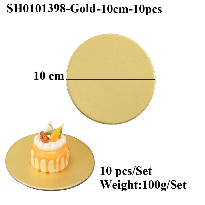 Umweltfreundliche runde Kuchenkartons mit goldener oder silberner Beschichtung