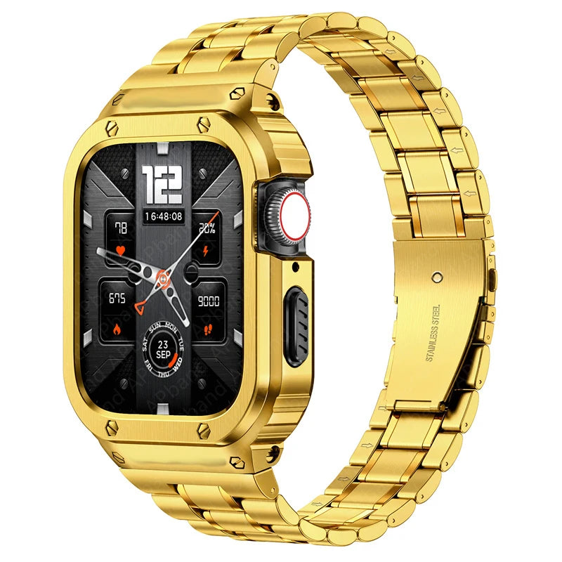 Edelstahl Armband für Apple Watch 40-45mm mit Butterfly Verschluss-Yabubest - Home & More