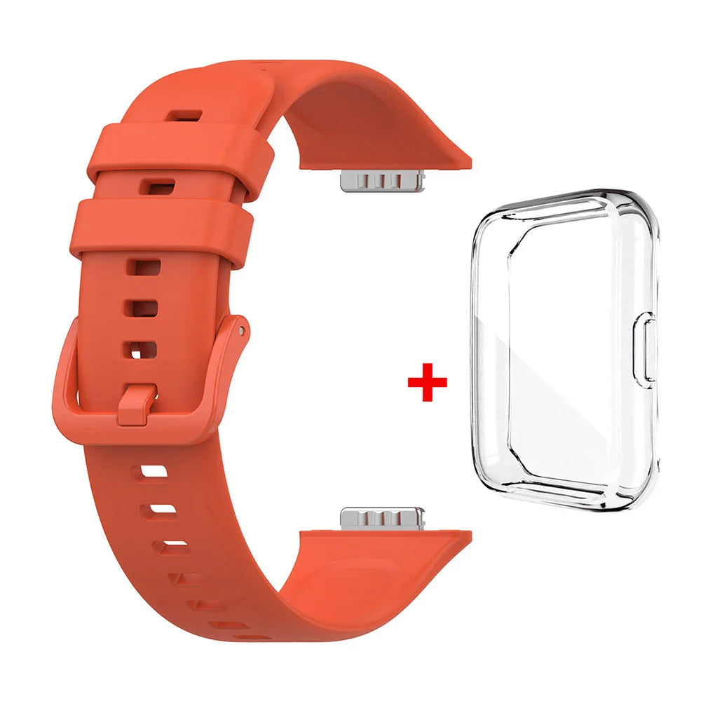 Flexibles Silikonarmband - transparente TPU-Hülle – Ersatz für Huawei Watch Fit 2