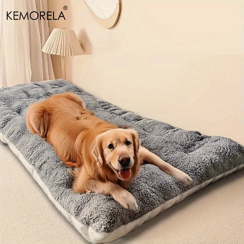 KEMORELA Extra großes Plüsch-Hundebett, Sofa, verdicktes, superweiches Polyester, Haustiermatte, Hundekistenmatte, Bett für kleine, mittelgroße und große Hunde-Yabubest - Home & More