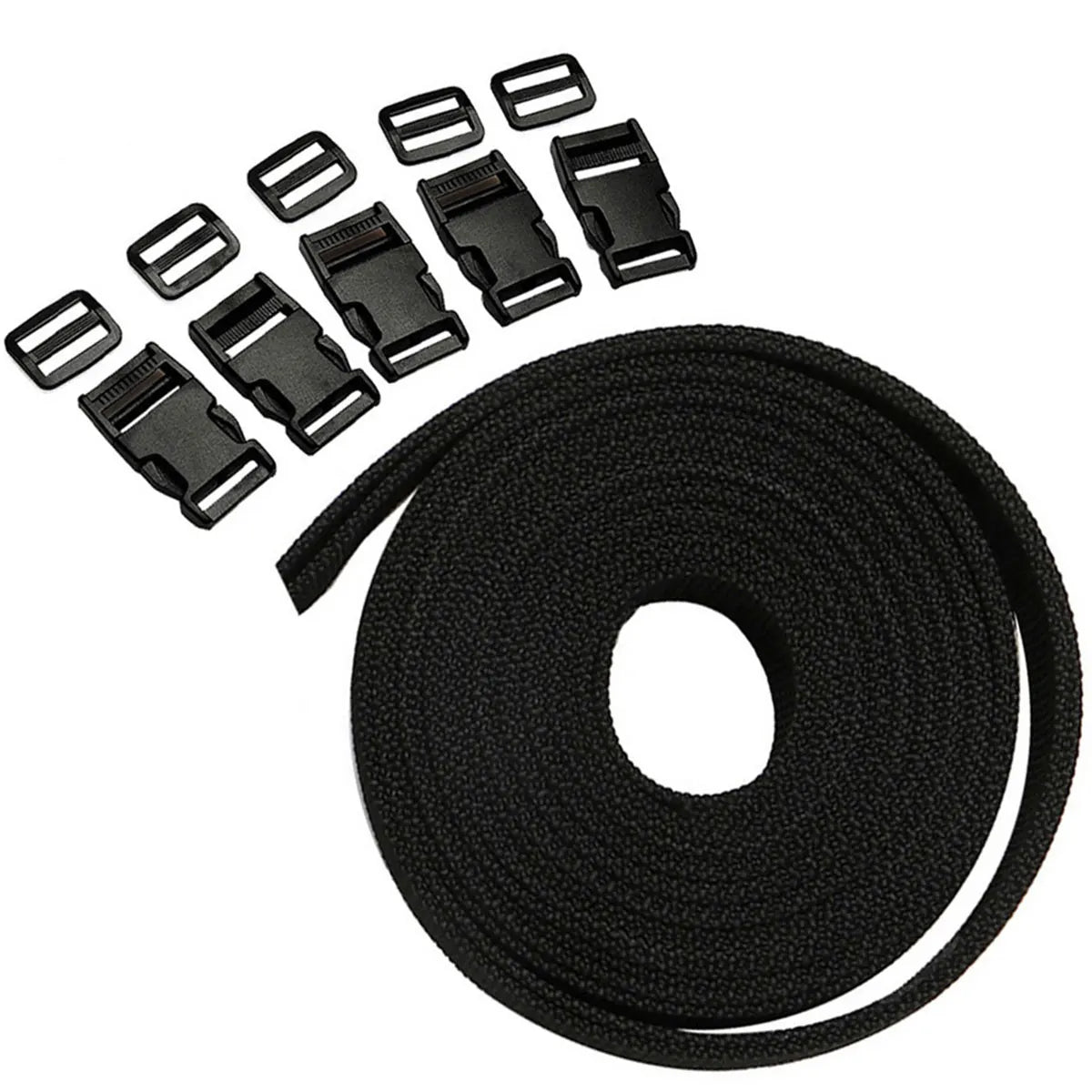 11-teiliges Nylon Gurtband Set für DIY Rucksack Gepäck Reparatur