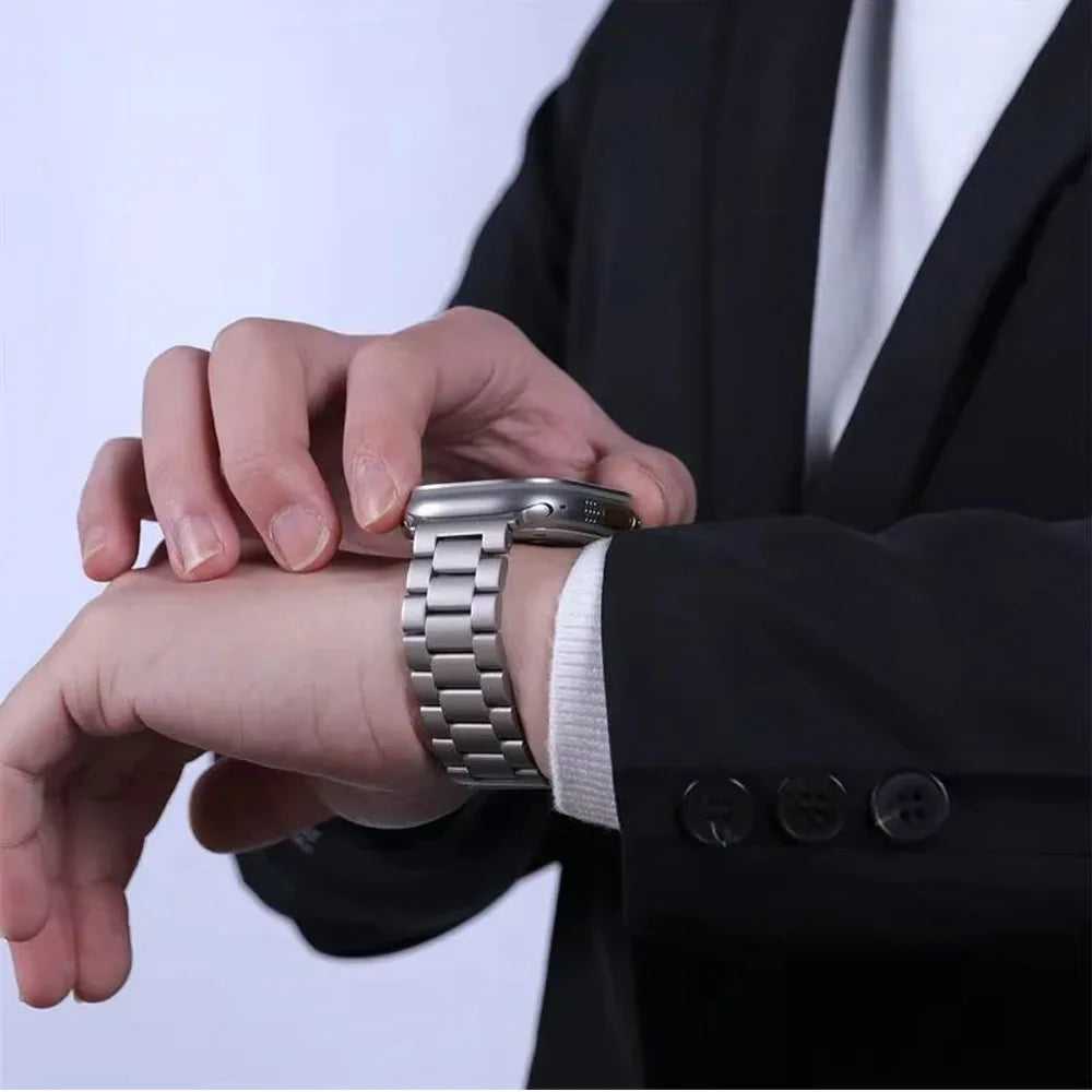 Edelstahl Metallarmband kompatibel mit Smartwatch 38-49 mm verschiedene Modelle