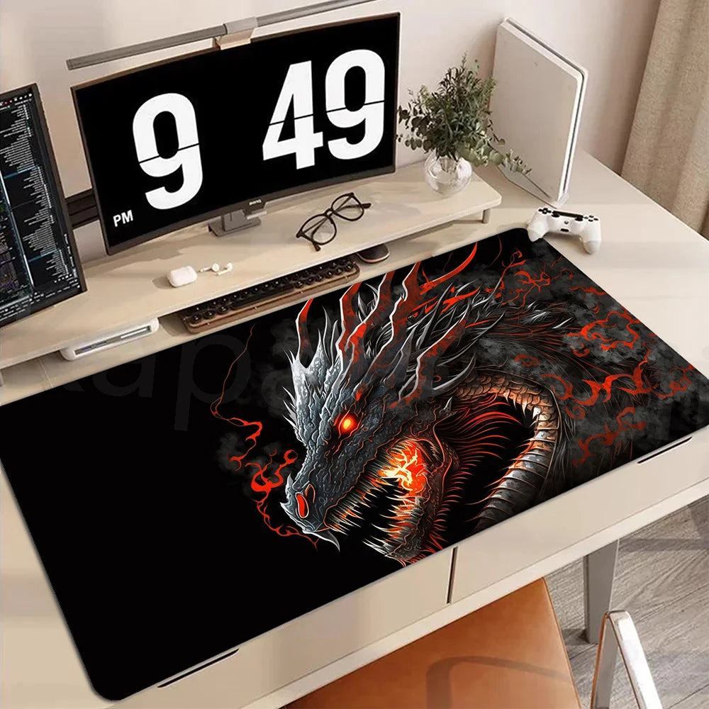 XXL Gaming Mauspad Chinesischer Drachen Anime Schreibtischunterlage