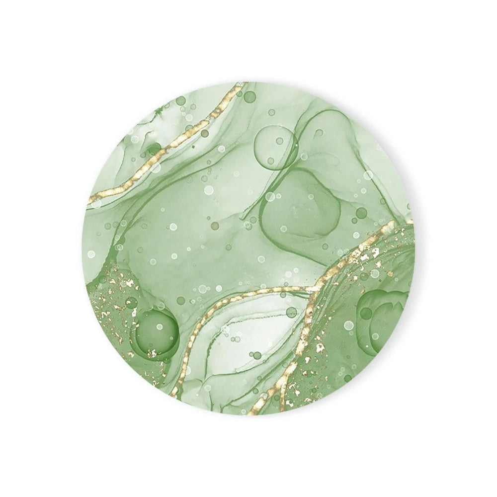 Runder Keramikuntersetzer mit Korksockel Marmoroptik für Tischdeko