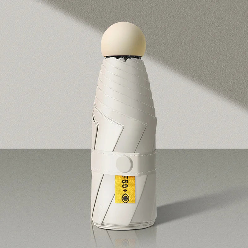 Ultraleichter kompakter Reise Regenschirm mit UV Schutz 5 Fach