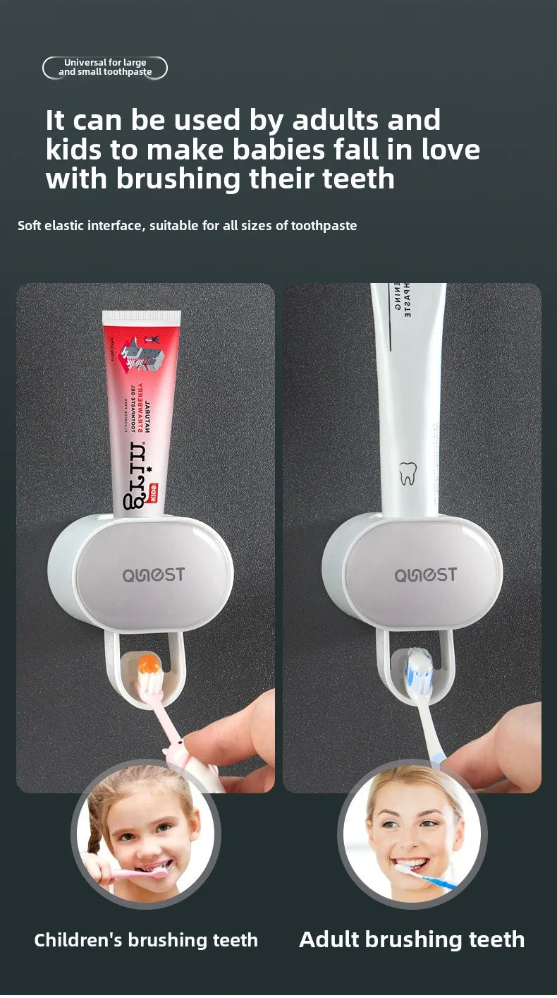 Automatischer staubdichter Zahnpastaspender mit Wandhalter für Bad