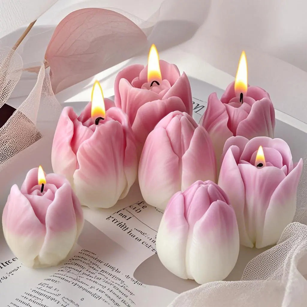 DIY Tulpen Silikonform für Duftkerzen Schokolade Kekse und Harz