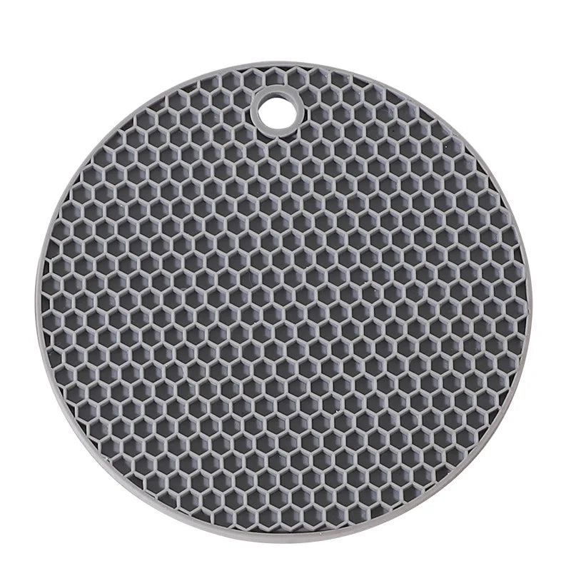 Runde Hitzebeständige Silikon Tischmatte – Rutschfest - Verdickt für Küche