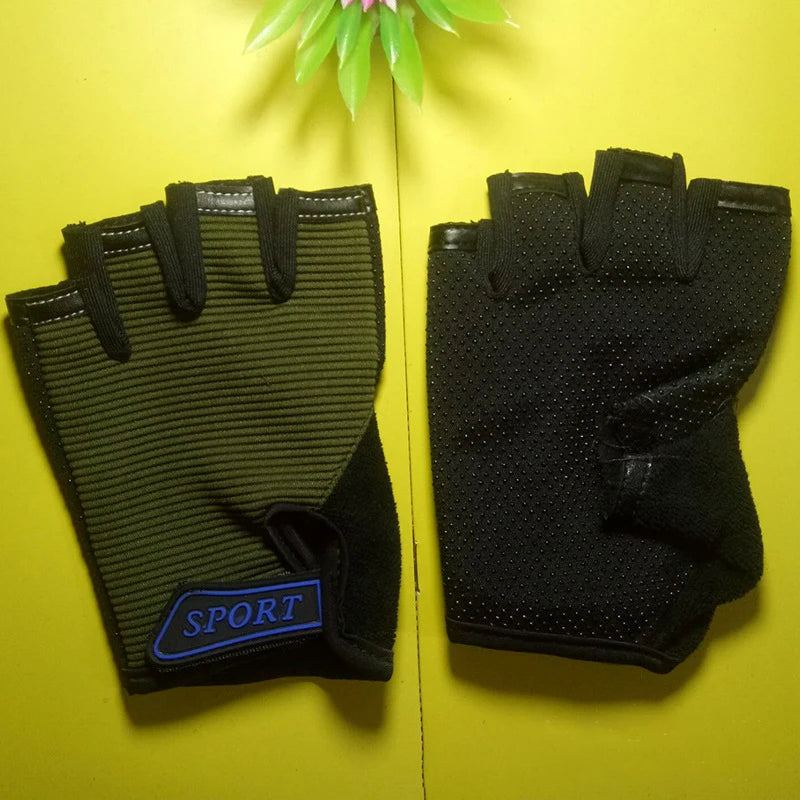 Sommer Kinder Halb Finger Sporthandschuhe Rutschfest Atmungsaktiv 4-7 Jahre