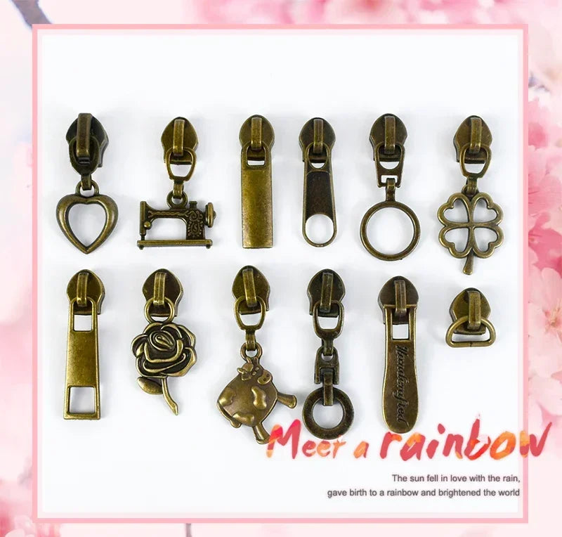 Bronze Reißverschlussschieber für Nylonreißverschlüsse, 5-20 Stück-Yabubest - Home & More