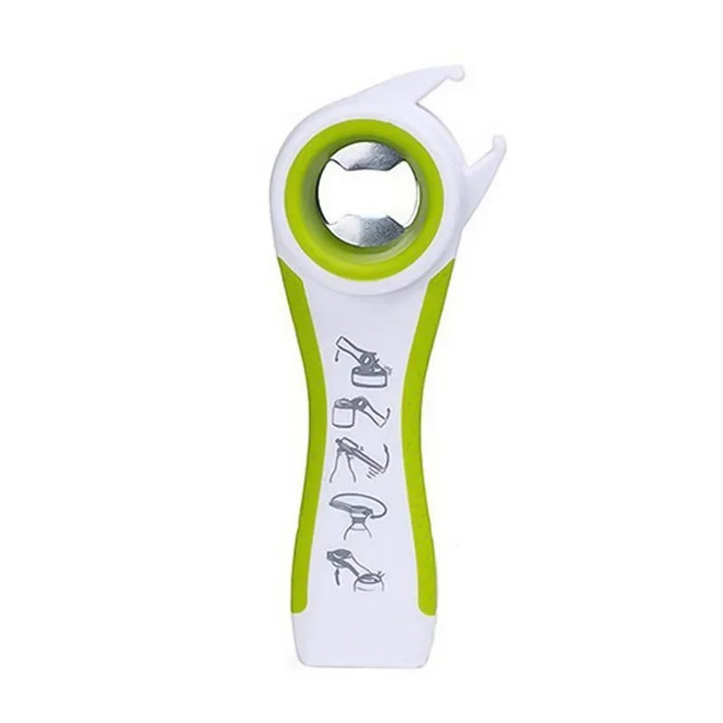 Multifunktionaler 5-in-1 Flaschenöffner mit rutschfestem Silikongriff