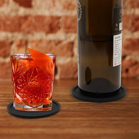 Hitzebeständige Silikon Untersetzer 6er Set für Tassen Gläser 10cm