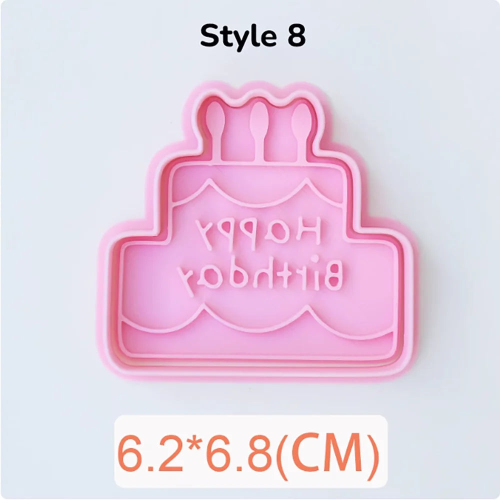 Happy Birthday Keksstempel aus PLA – Umweltfreundlicher Keksformer 2–7 cm