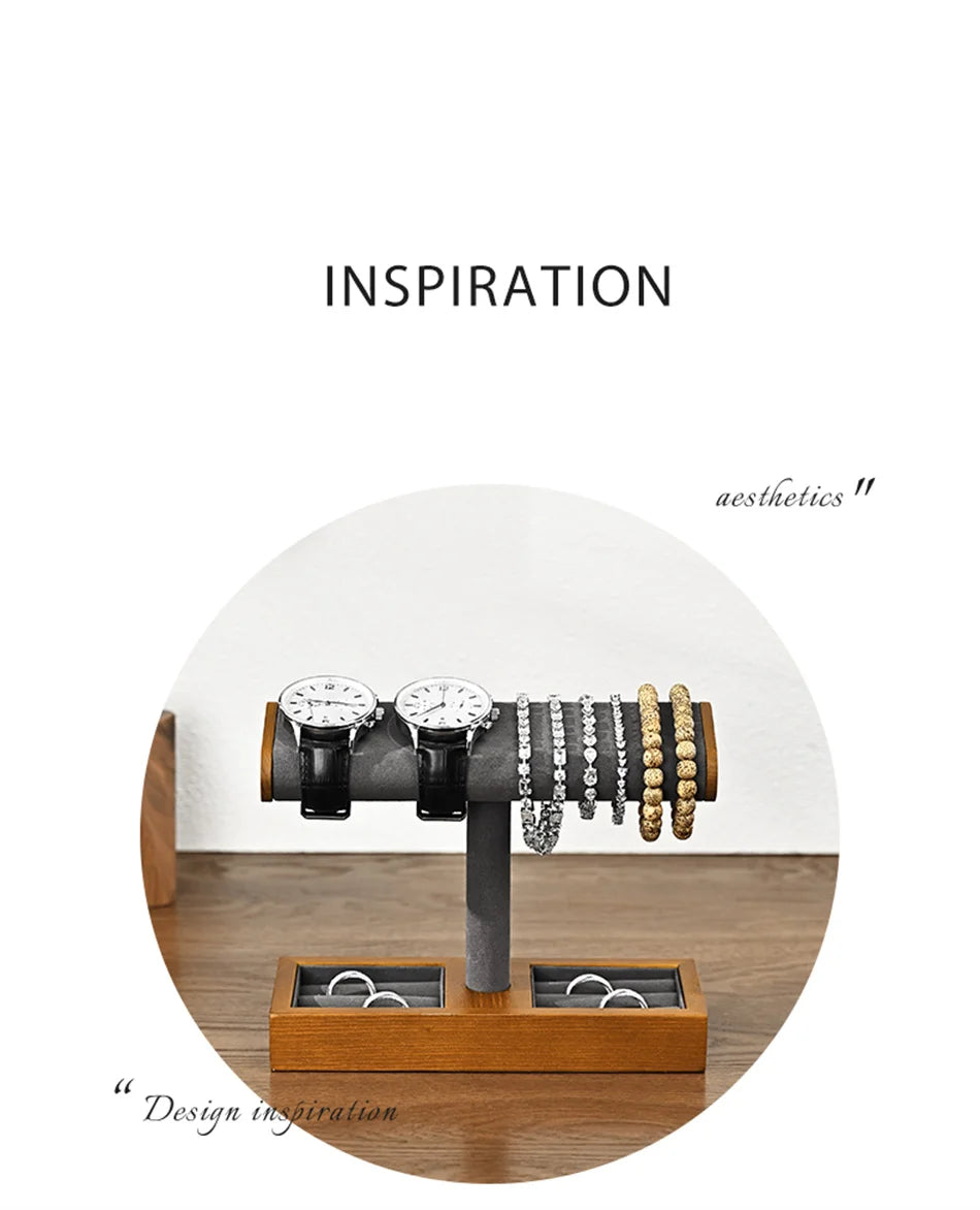 Eleganter Schmuckorganizer aus Holz mit vielseitigem Stauraum