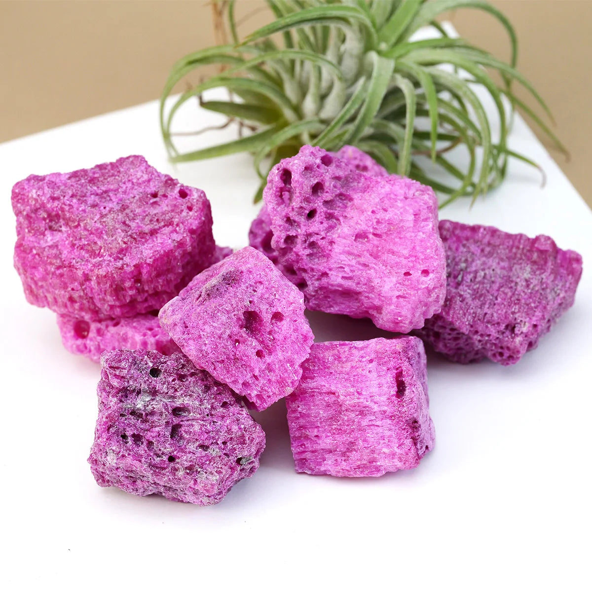 Natürlicher Rubin Rohkristall Geode Quarz Unregelmäßig Deko Heilstein Feng Shui