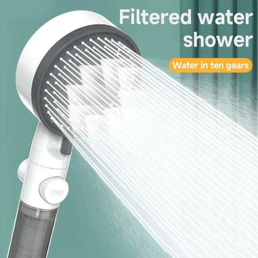 8-Modi Duschkopf mit Wasserfilter Hochdruck Handbrause Badezimmerzubehör