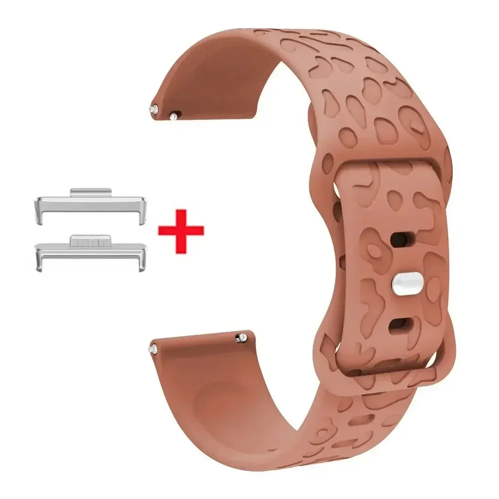 Leopard Print Silikonarmband – stylisch, flexibel - kompatibel mit Huawei Watch Fit 3/4