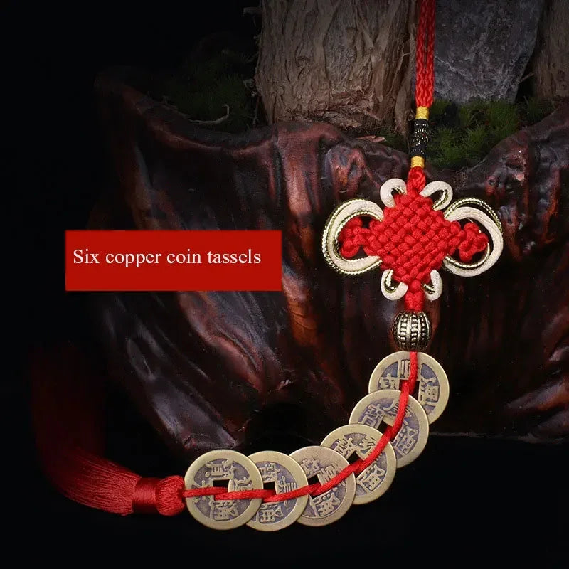 Chinesische Glücks Quaste mit Münzen für Reichtum und Dekoration