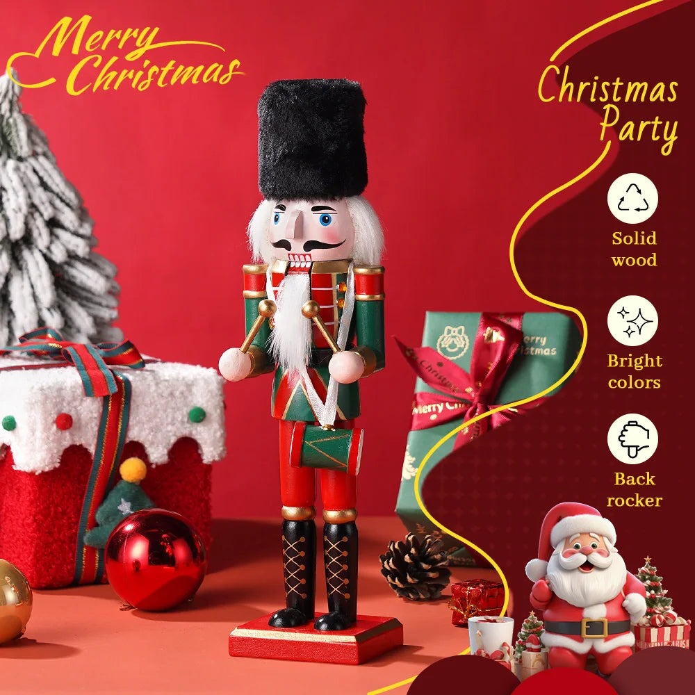 30 cm Holz Nussknacker Marionette Soldat Dekoration