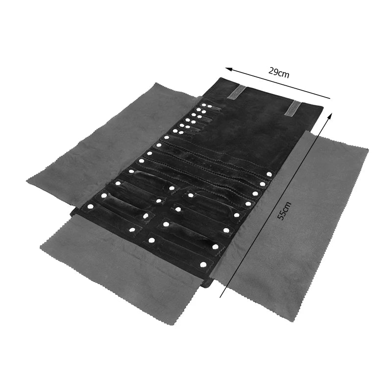 Eleganter Reise Schmuck Organizer aus Samt – Aufrollbar & Faltbar