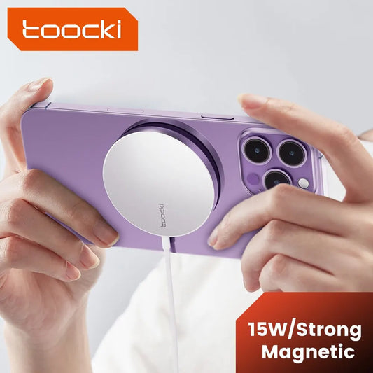 15W Magnetisches Drahtlos-Ladegerät für schnelles Smartphone Laden