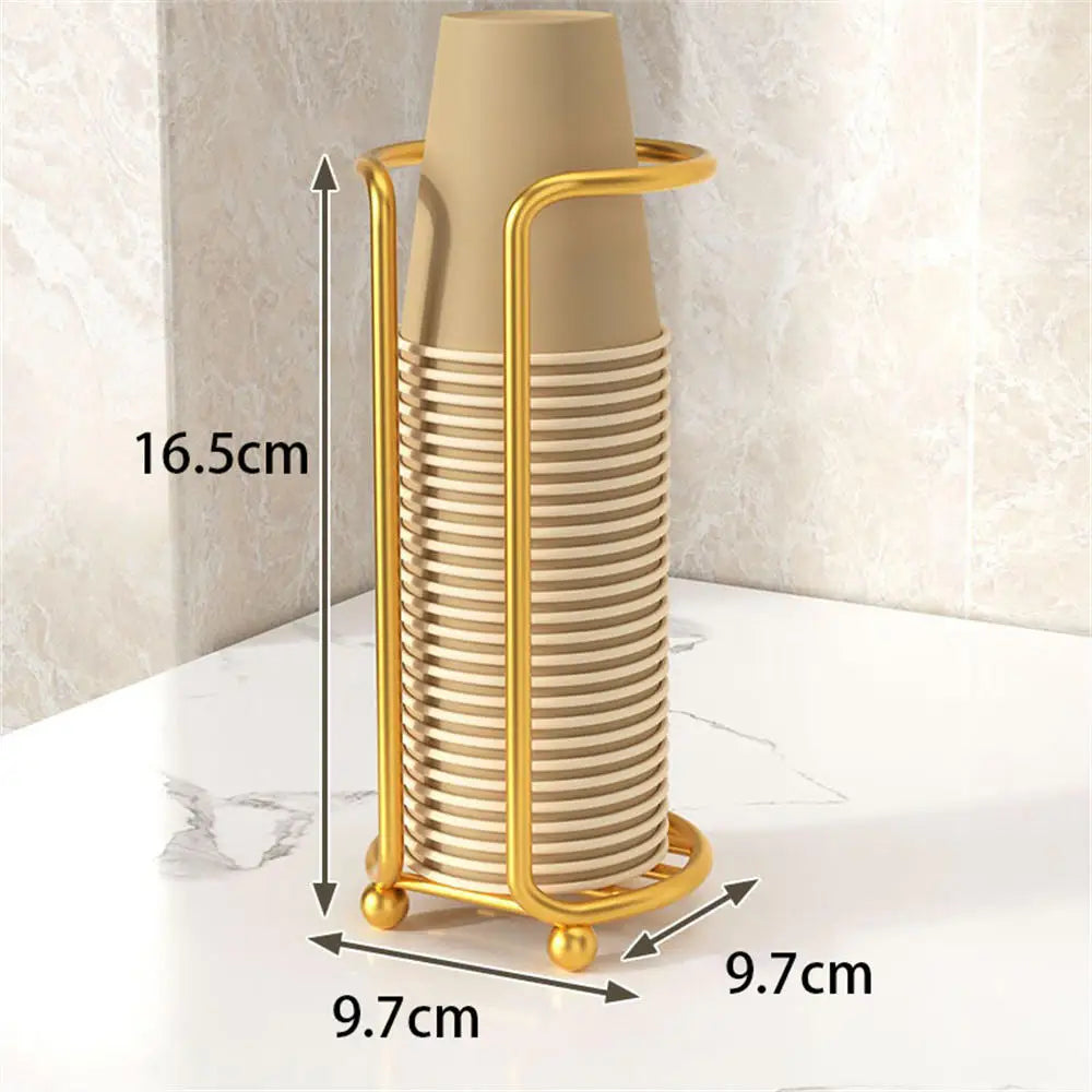 Einweg Tassenhalter mit Holzspender Doppel Regal für Küche und Büro