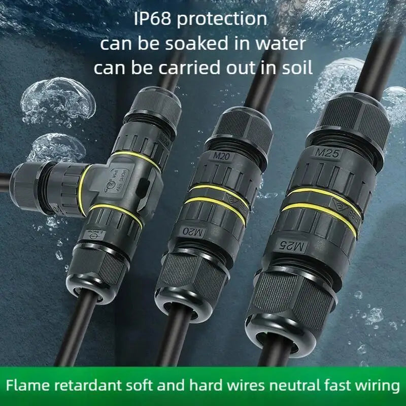 Lötfreier IP68 Wasserdichter Kabelverbinder für LED - Außenbereich 2-4 polig