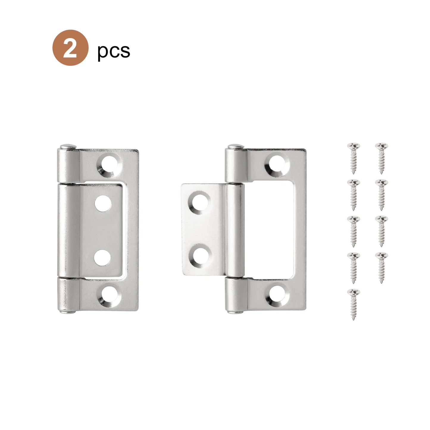 2x 360-Grad Flache Metallscharniere für Schranktüren Fenster Holzkiste