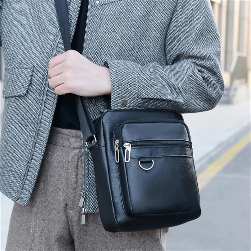 Leder Messenger Bag Unisex Business Tasche mittlere Größe wasserdicht