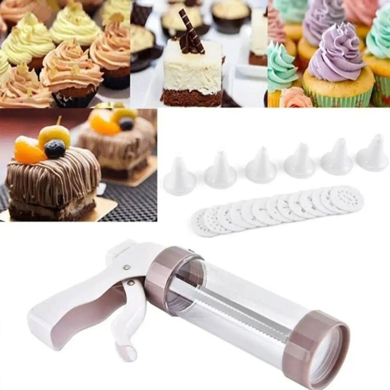 Cookie Press Kit mit 20 Teilen - Manuelle Keksform Maschine für präzises Dekorieren